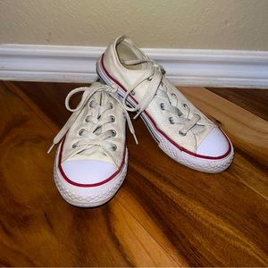White Low Top All Star Converse (size 1.5 youth)